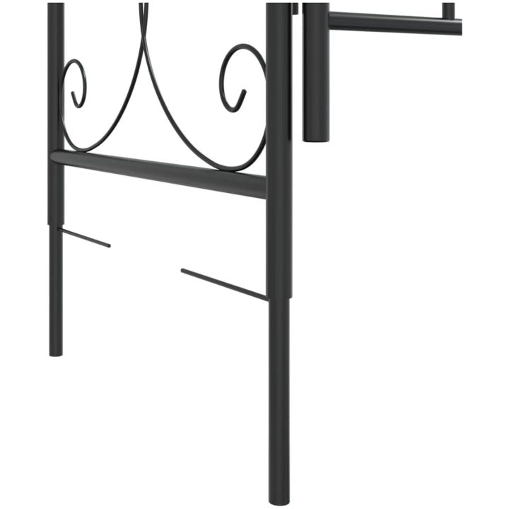 Trädgårdsbåge med grind svart 108x45x235 cm stål vidaXL – bild 9