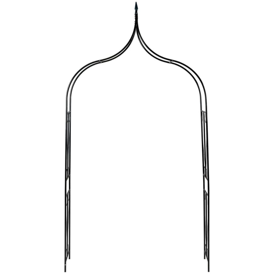 Trädgårdsbåge mörkgrön 120x38x258 cm järn vidaXL – bild 2