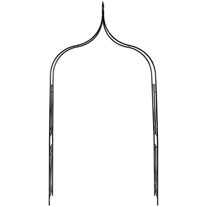 Trädgårdsbåge mörkgrön 120x38x258 cm järn vidaXL – bild 2