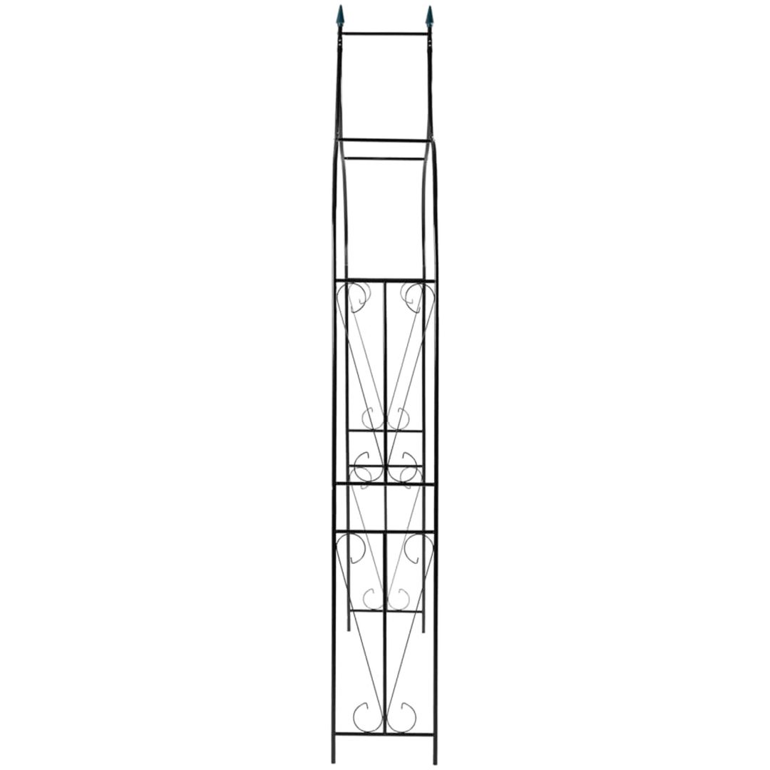 Trädgårdsbåge mörkgrön 120x38x258 cm järn vidaXL – bild 3