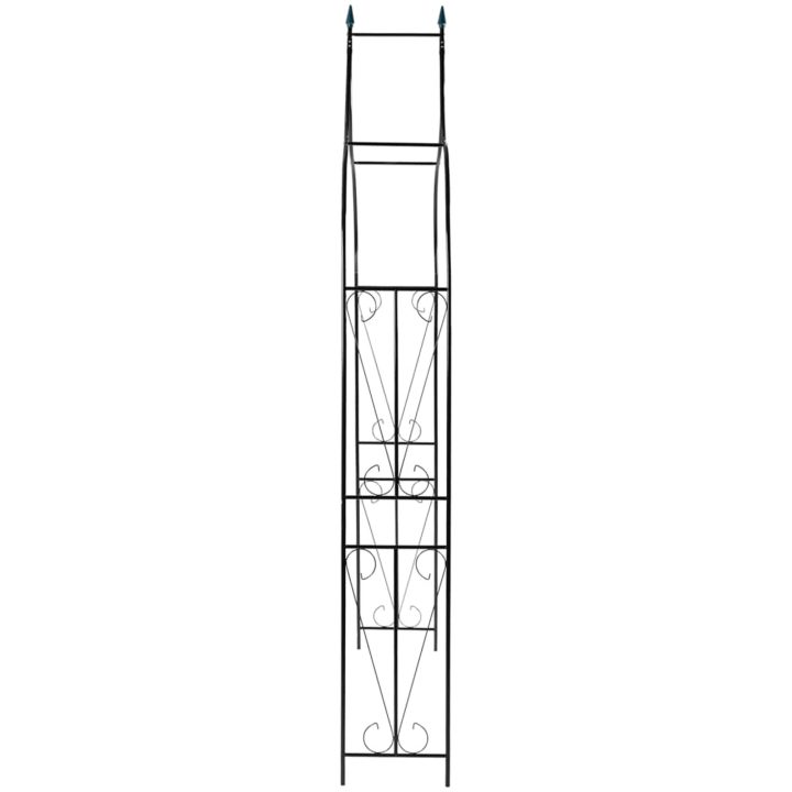 Trädgårdsbåge mörkgrön 120x38x258 cm järn vidaXL – bild 3