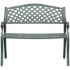 Trädgårdsbänk 102 cm gjuten aluminium grön vidaXL – miniatyr 3