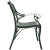 Trädgårdsbänk 102 cm gjuten aluminium grön vidaXL – miniatyr 4