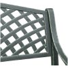 Trädgårdsbänk 102 cm gjuten aluminium grön vidaXL – miniatyr 6