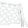 Trädgårdsbänk 102 cm gjuten aluminium vit vidaXL – miniatyr 6