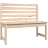 Trädgårdsbänk 109 cm massiv furu vidaXL 109 x 48 x 91.5 cm – miniatyr 2