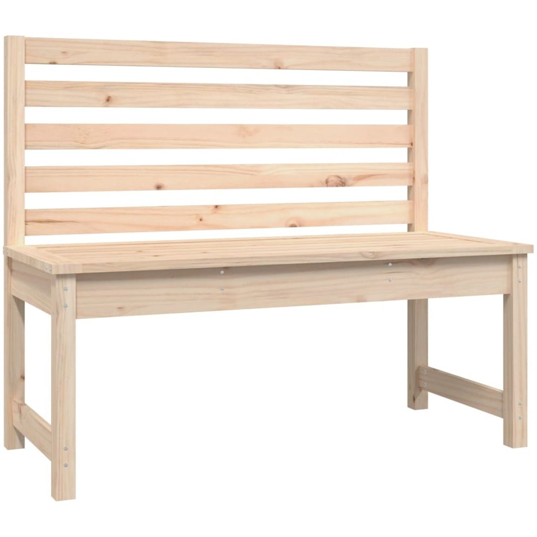 Trädgårdsbänk 109 cm massiv furu vidaXL 109 x 48 x 91.5 cm – bild 2