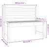 Trädgårdsbänk 109 cm massiv furu vidaXL 109 x 48 x 91.5 cm – miniatyr 7