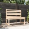 Trädgårdsbänk 109 cm massiv furu vidaXL 109 x 48 x 91.5 cm – miniatyr 1