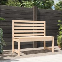 Trädgårdsbänk 109 cm massiv furu vidaXL