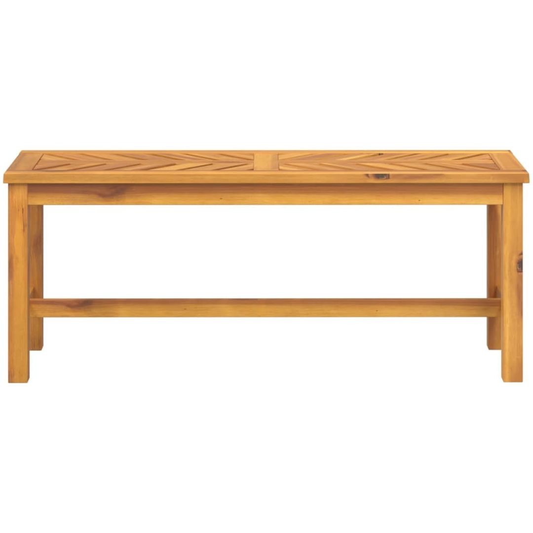 Trädgårdsbänk 110 cm massivt akaciaträ vidaXL 110 x 35 x 45 cm – bild 3