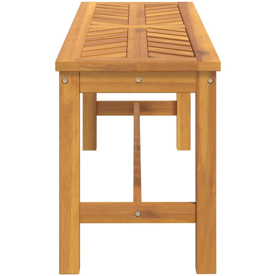 Trädgårdsbänk 110 cm massivt akaciaträ vidaXL 110 x 35 x 45 cm – bild 4