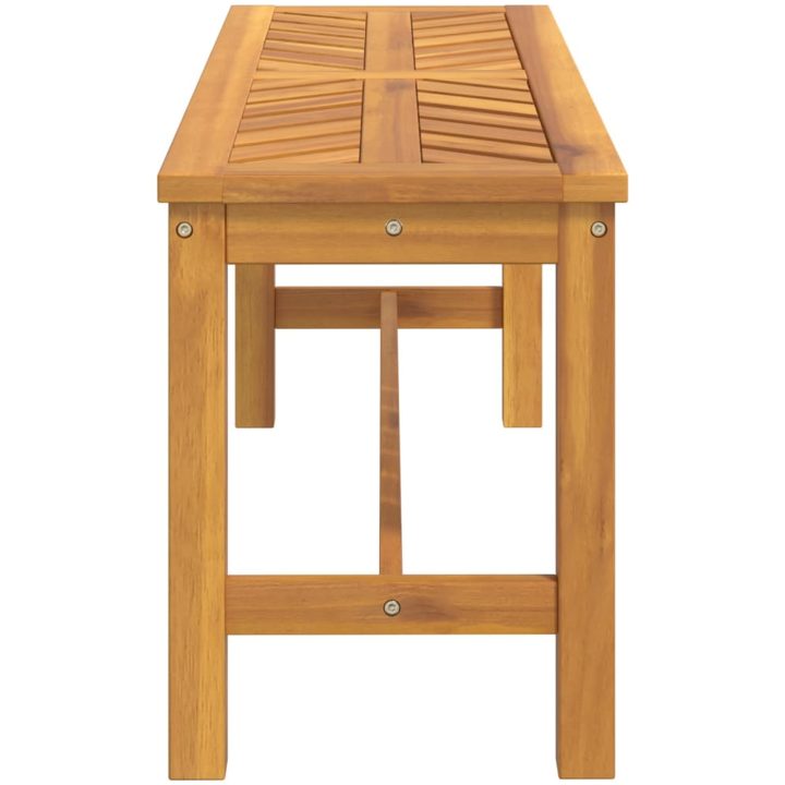 Trädgårdsbänk 110 cm massivt akaciaträ vidaXL 110 x 35 x 45 cm – bild 4