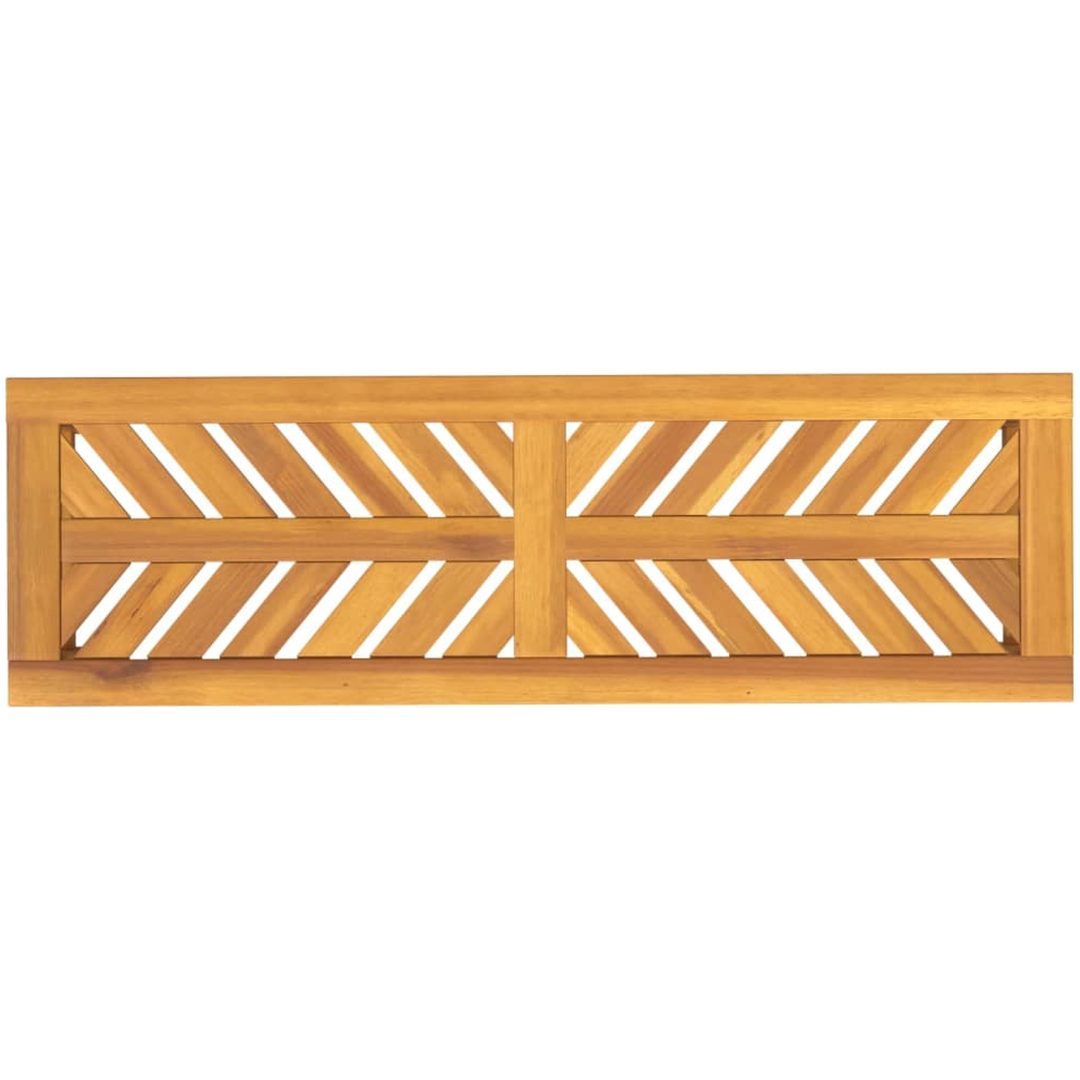 Trädgårdsbänk 110 cm massivt akaciaträ vidaXL 110 x 35 x 45 cm – bild 5