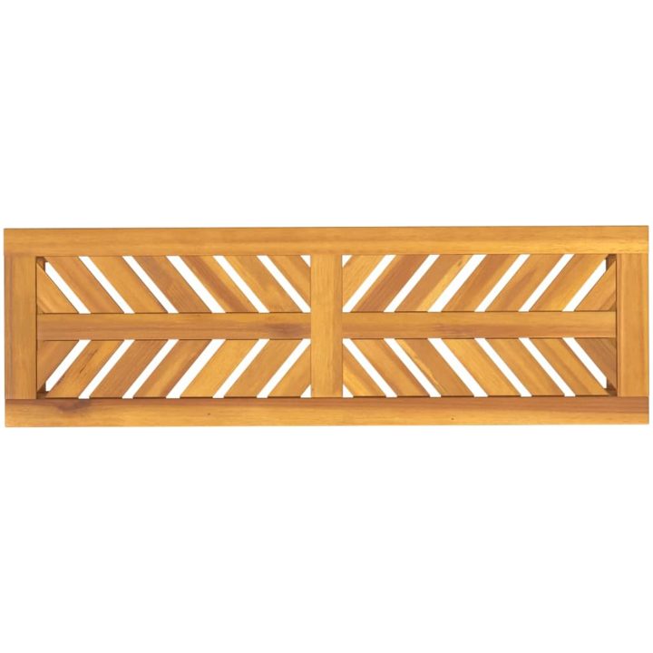 Trädgårdsbänk 110 cm massivt akaciaträ vidaXL 110 x 35 x 45 cm – bild 5