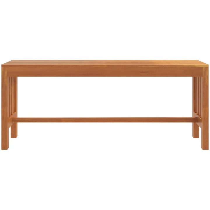 Trädgårdsbänk 110 cm massivt eukalyptusträ vidaXL 110 x 35 x 45 cm – bild 3
