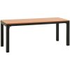Trädgårdsbänk 110 cm stål och WPC brun och svart vidaXL – miniatyr 2