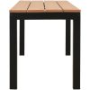 Trädgårdsbänk 110 cm stål och WPC brun och svart vidaXL – miniatyr 4