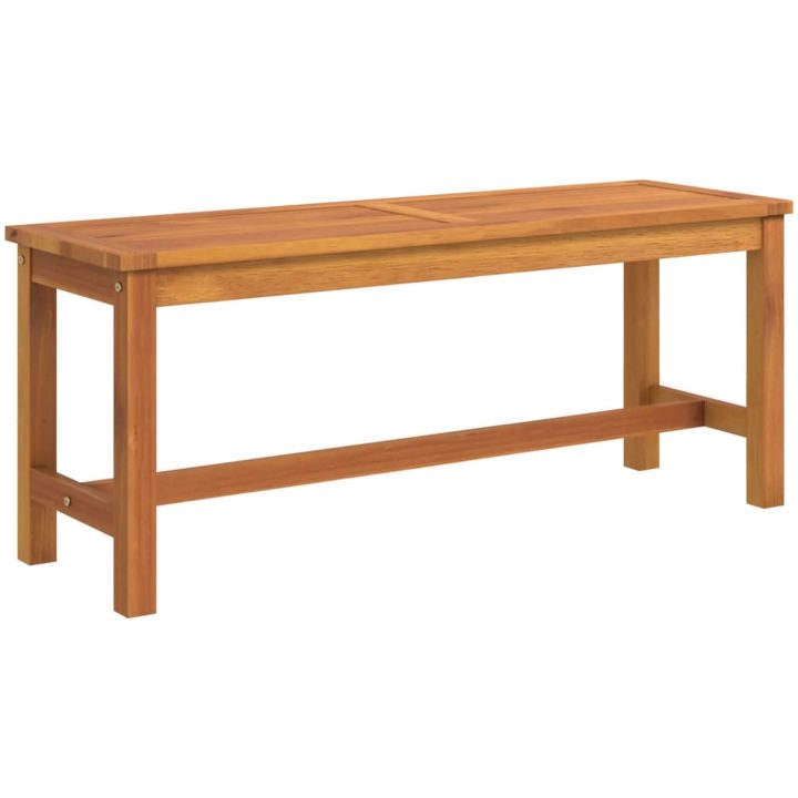 Trädgårdsbänk 110x35x45 cm massivt akaciaträ vidaXL – bild 2