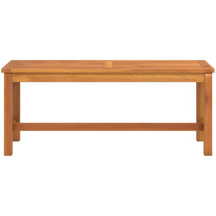 Trädgårdsbänk 110x35x45 cm massivt akaciaträ vidaXL – bild 3