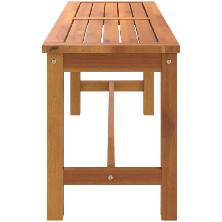 Trädgårdsbänk 110x35x45 cm massivt akaciaträ vidaXL – bild 4