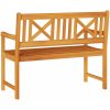 Trädgårdsbänk 110x56x90 cm Massivt akaciaträ vidaXL 110 x 55.5 x 90 cm – miniatyr 8