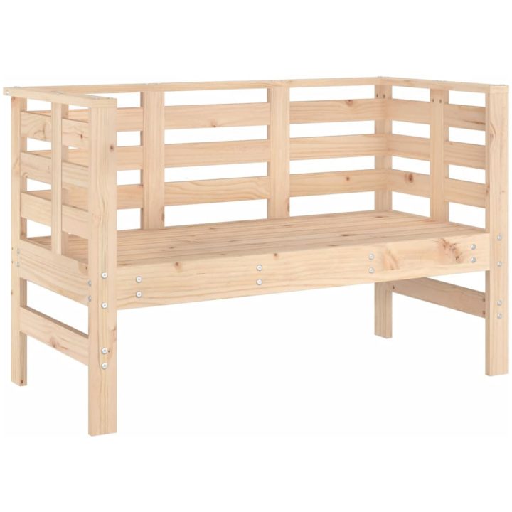 Trädgårdsbänk 111,5x53x71 cm massiv furu vidaXL – bild 2