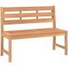 Trädgårdsbänk 114 cm massiv teak vidaXL 114 x 59 x 90 cm – miniatyr 2