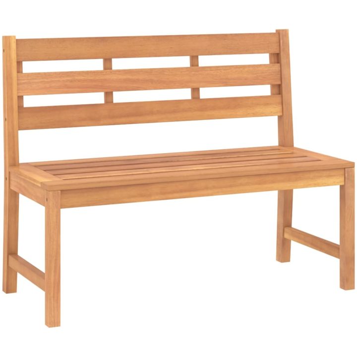Trädgårdsbänk 114 cm massiv teak vidaXL 114 x 59 x 90 cm – bild 2