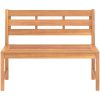 Trädgårdsbänk 114 cm massiv teak vidaXL 114 x 59 x 90 cm – miniatyr 3