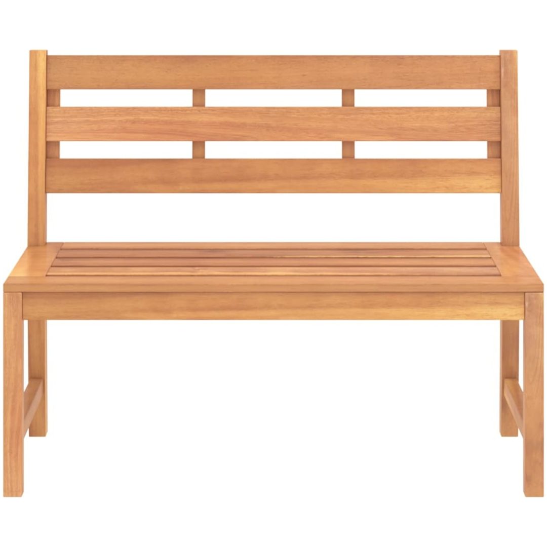 Trädgårdsbänk 114 cm massiv teak vidaXL 114 x 59 x 90 cm – bild 3