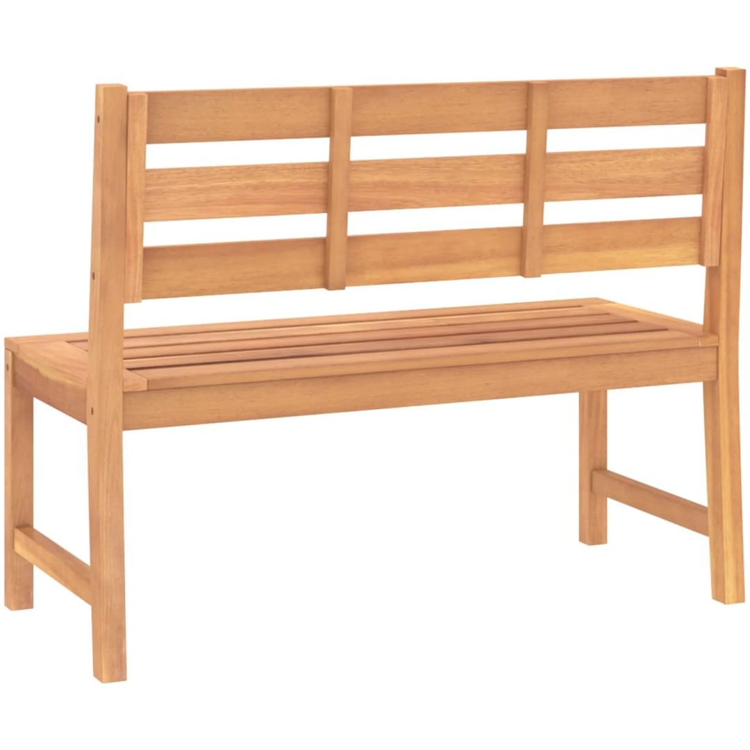 Trädgårdsbänk 114 cm massiv teak vidaXL 114 x 59 x 90 cm – bild 5