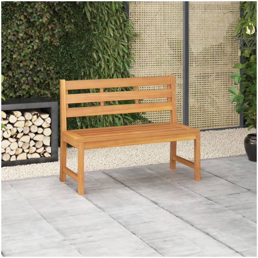 Trädgårdsbänk 114 cm massiv teak vidaXL 114 x 59 x 90 cm