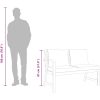Trädgårdsbänk 114,5 cm mörkgrå dyna massivt akaciaträ vidaXL – miniatyr 8