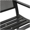 Trädgårdsbänk 119 cm svart stål vidaXL – miniatyr 7