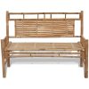 Trädgårdsbänk 120 cm bambu vidaXL – miniatyr 2