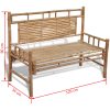 Trädgårdsbänk 120 cm bambu vidaXL – miniatyr 5