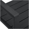 Trädgårdsbänk 120 cm HDPE svart träutseende vidaXL – miniatyr 5