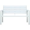 Trädgårdsbänk 120 cm HDPE träutseende vidaXL – miniatyr 2