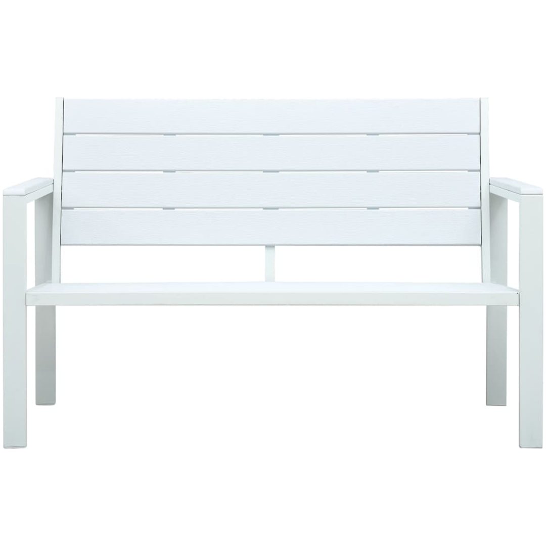 Trädgårdsbänk 120 cm HDPE träutseende vidaXL – bild 2