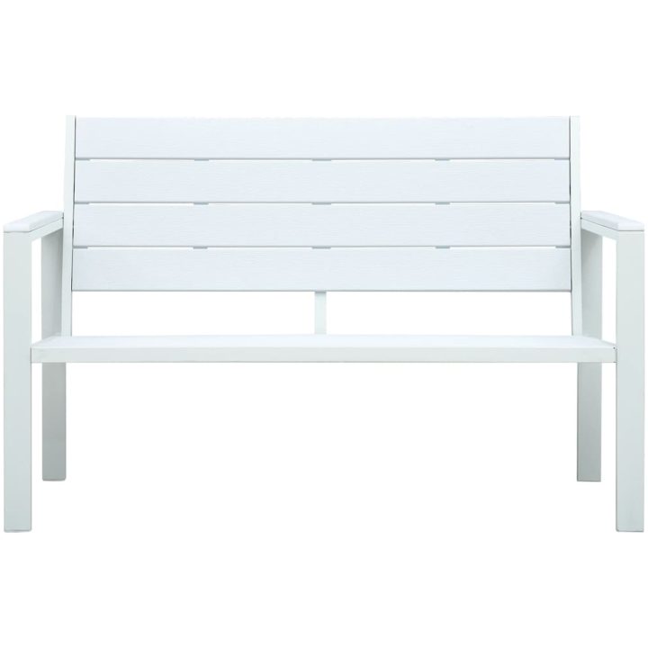 Trädgårdsbänk 120 cm HDPE träutseende vidaXL – bild 2