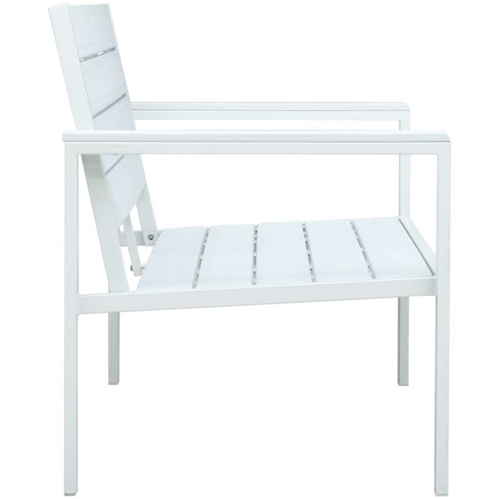 Trädgårdsbänk 120 cm HDPE träutseende vidaXL – bild 3