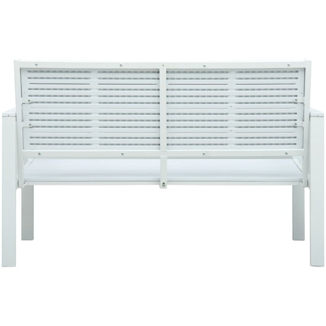 Trädgårdsbänk 120 cm HDPE träutseende vidaXL – bild 4