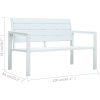 Trädgårdsbänk 120 cm HDPE träutseende vidaXL – miniatyr 6