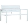 Trädgårdsbänk 120 cm HDPE träutseende vidaXL – miniatyr 1