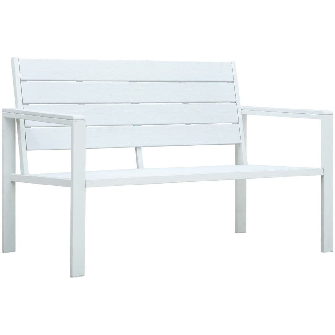 Trädgårdsbänk 120 cm HDPE träutseende vidaXL