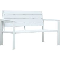 Trädgårdsbänk 120 cm HDPE träutseende vidaXL