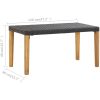 Trädgårdsbänk 120 cm svart konstrotting och massivt akaciaträ vidaXL – miniatyr 6