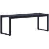 Trädgårdsbänk 120,5 cm PS-skiva svart vidaXL 120.5 x 40 x 45 cm – miniatyr 1