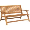 Trädgårdsbänk 122.5x77x74 cm Massivt akaciaträ vidaXL 122 x 78 x 73 cm – miniatyr 2
